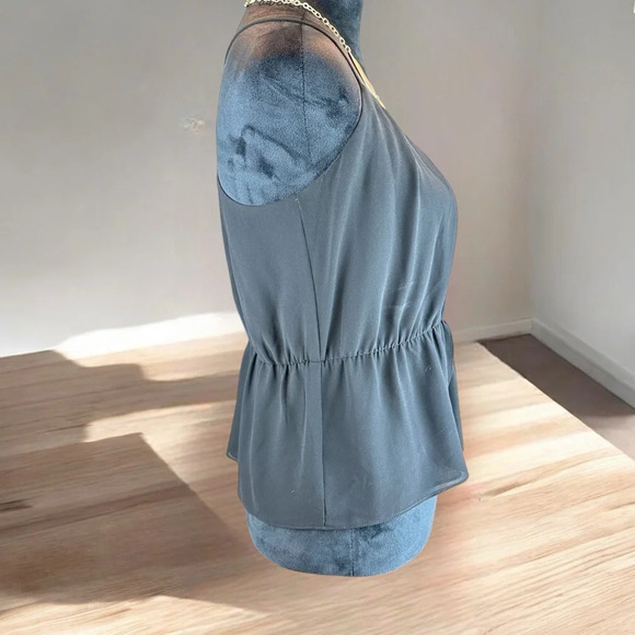 Naked Zebra Women’s Frill Blouse with Knotted Straps in Black Size Medium - Picture 4 of 7